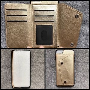 Gold iPhone 7plus Wallet Case